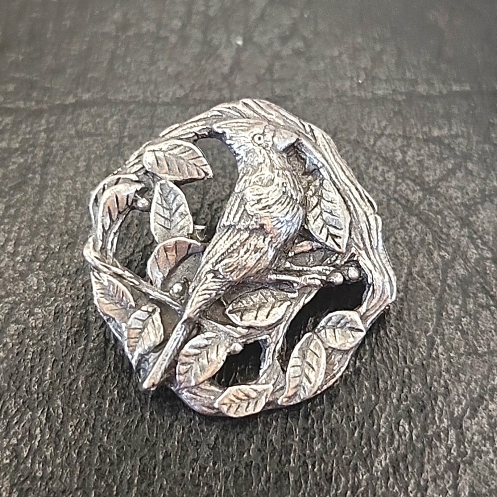 Vintage 1999 Birds and Bloom Limited Edition Pewter Pin